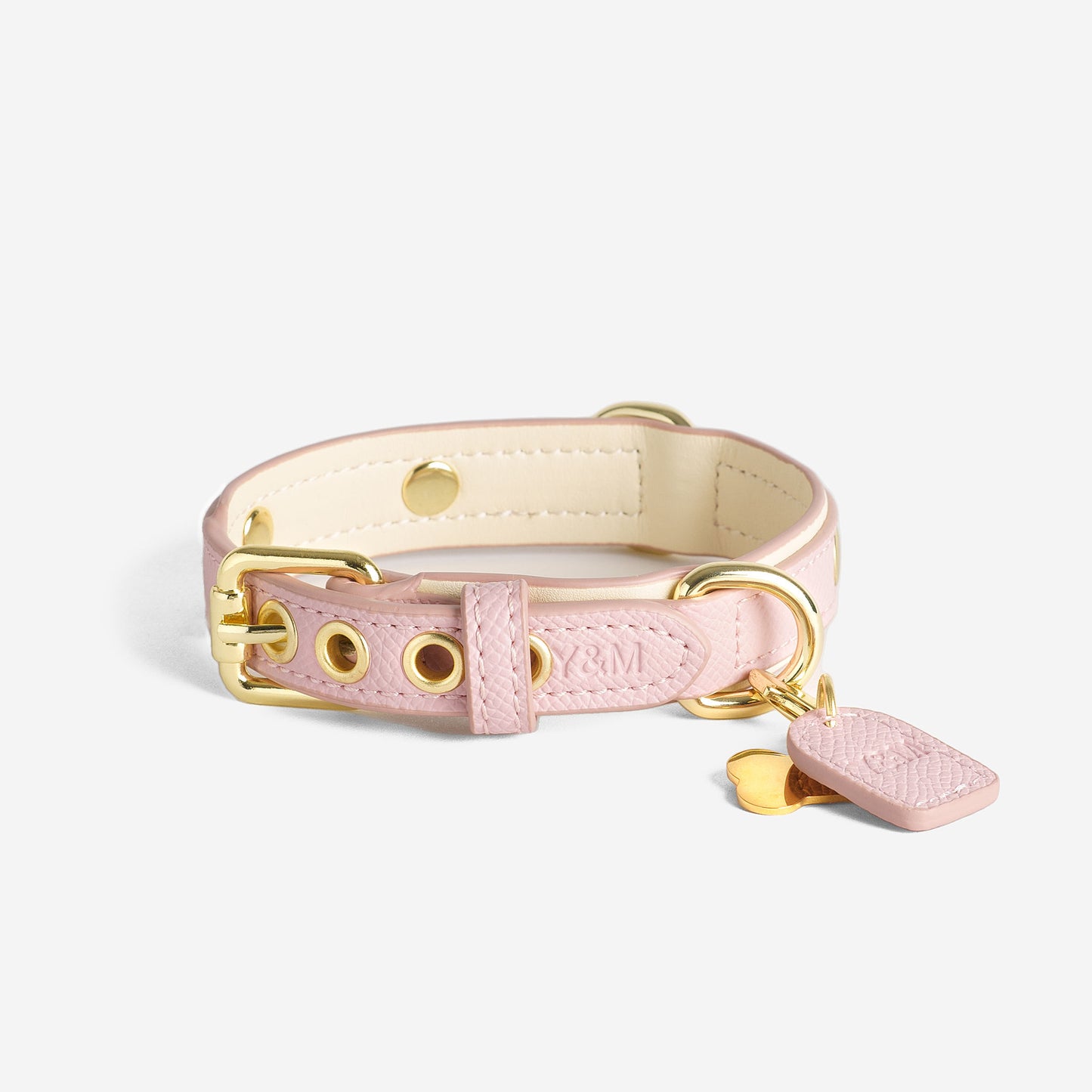 PINK- CREAM PET COLLAR