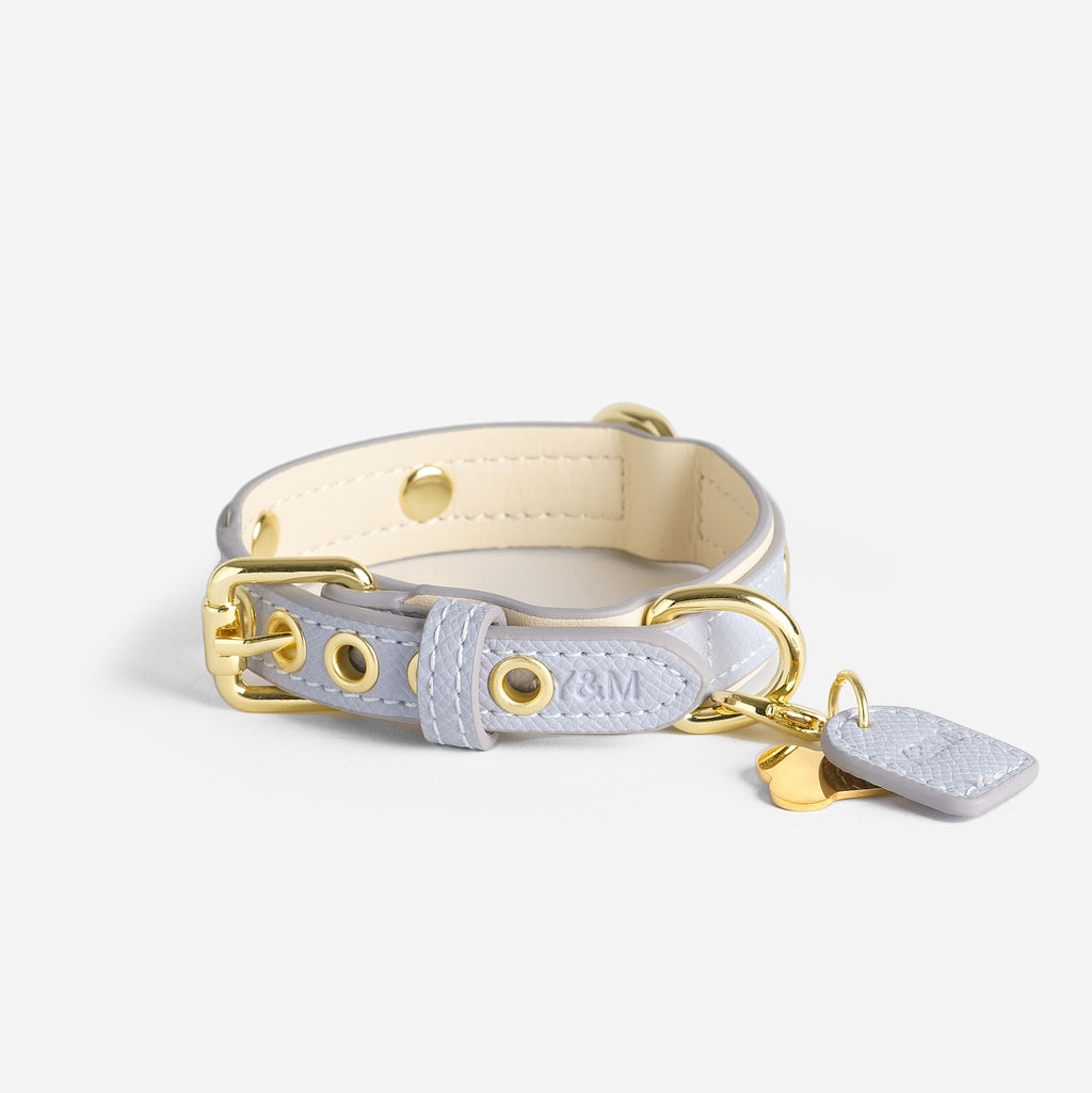Purple & Cream Dog Collar