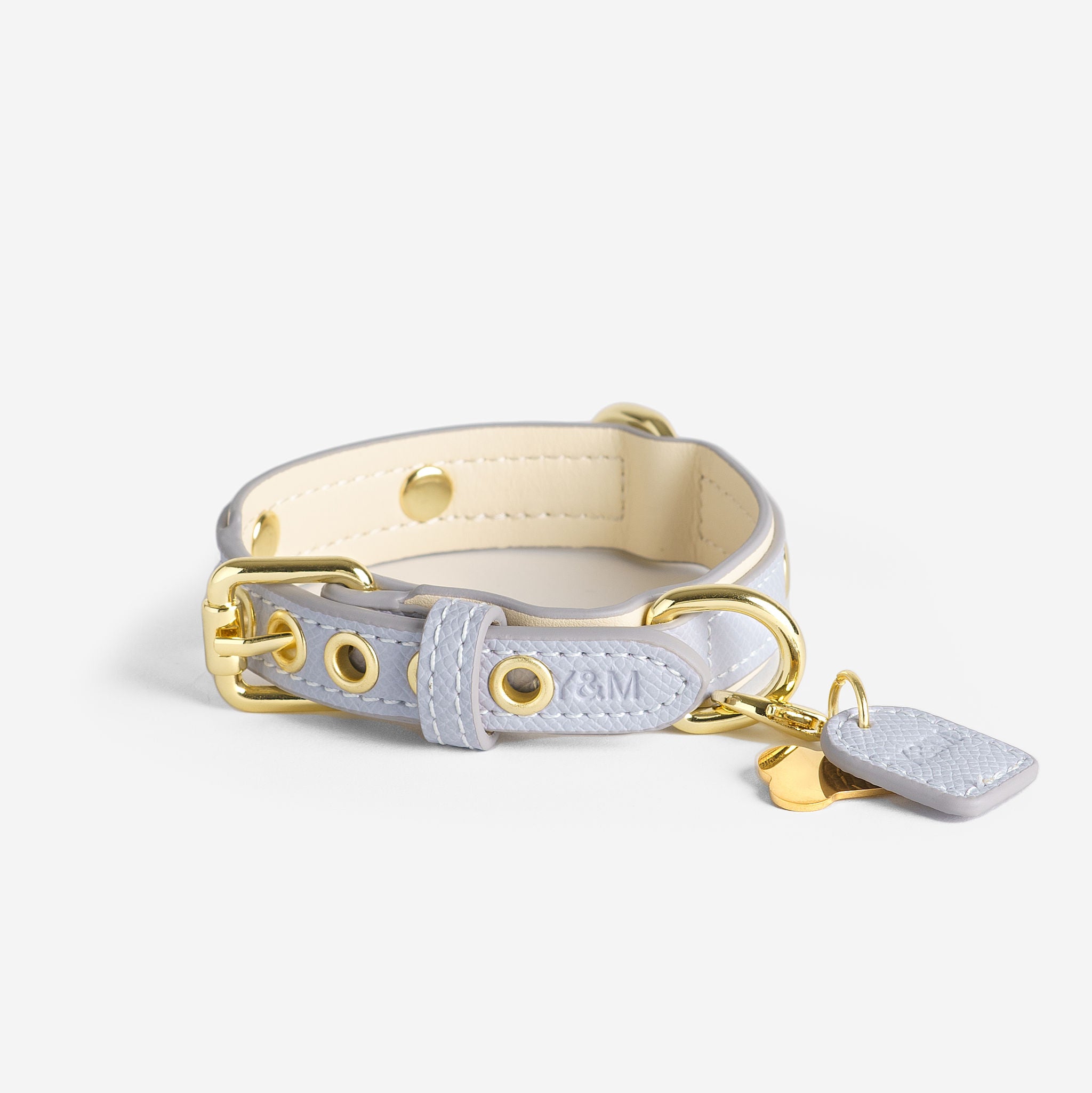 Purple & Cream Dog Collar