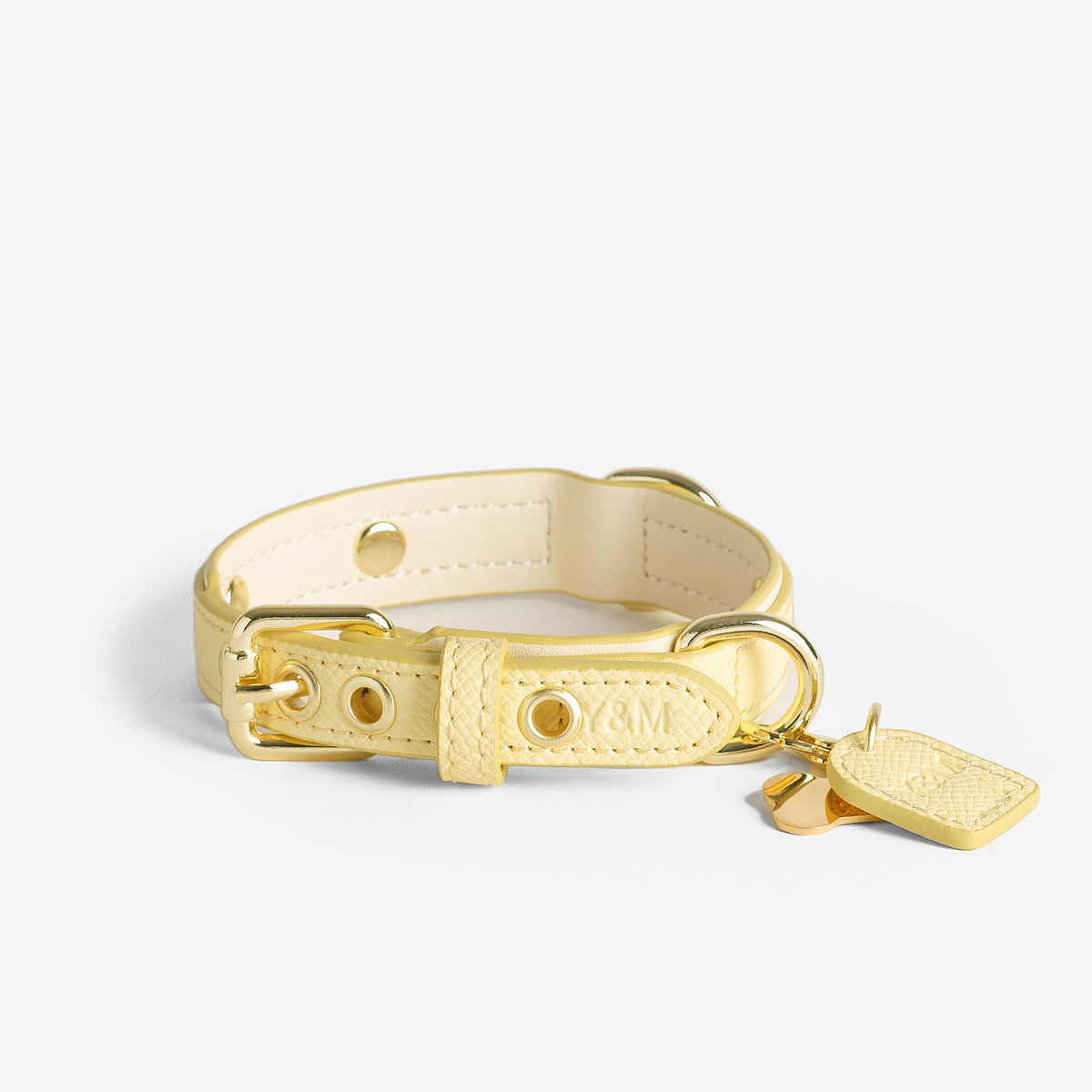 Yellow & Cream Dog Collar